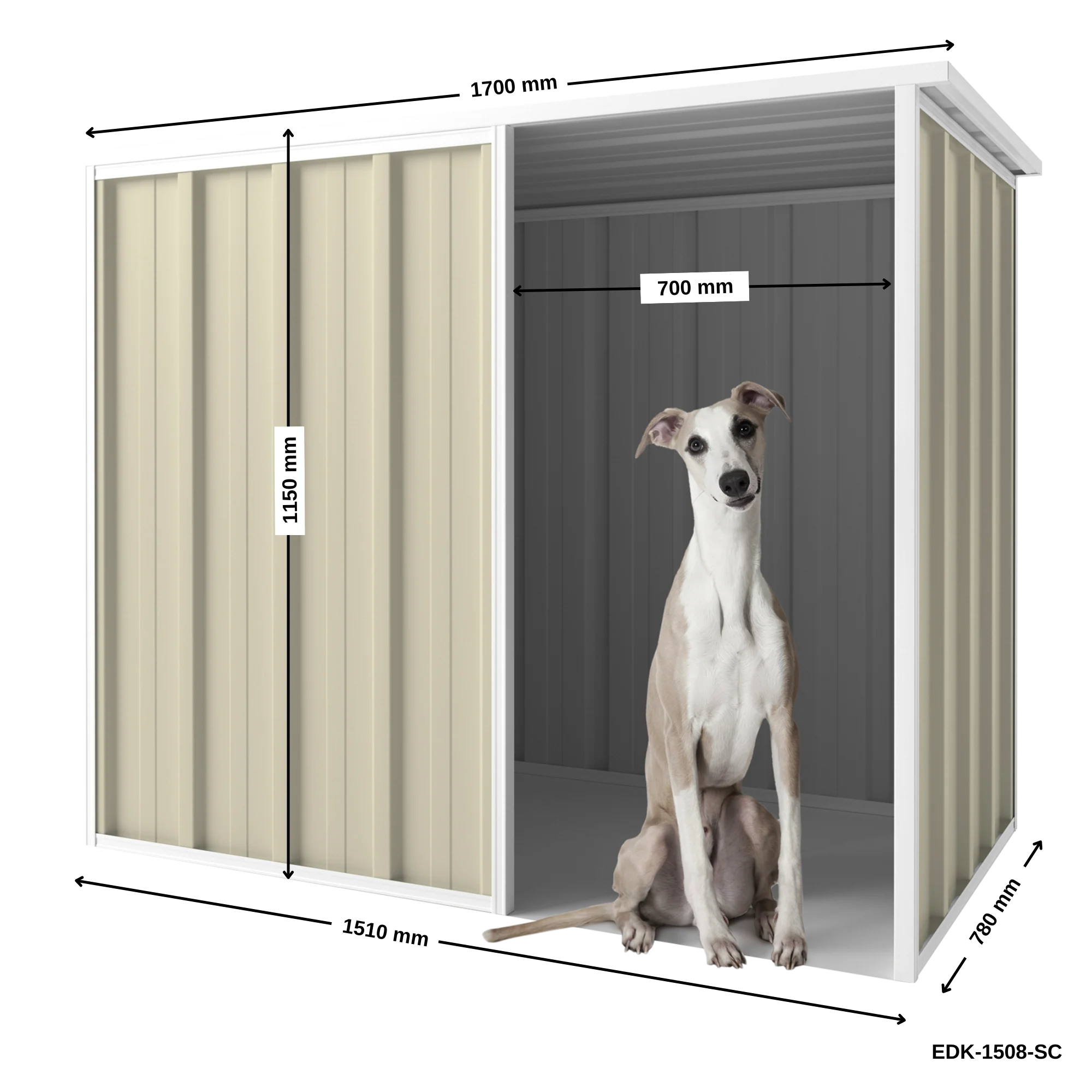 1.5m x 0.78m Dog Kennel - Image 14