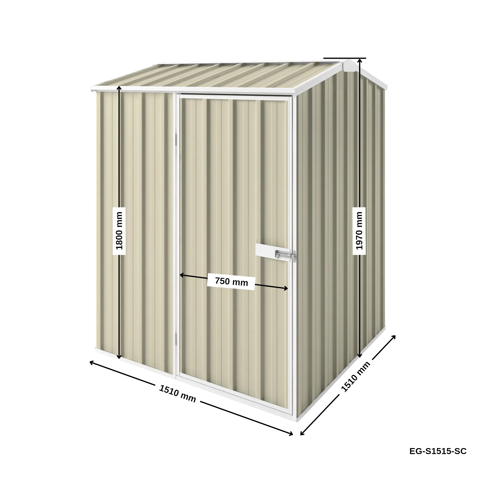 1.5m x 1.5m Gable Roof Garden Shed - Image 28