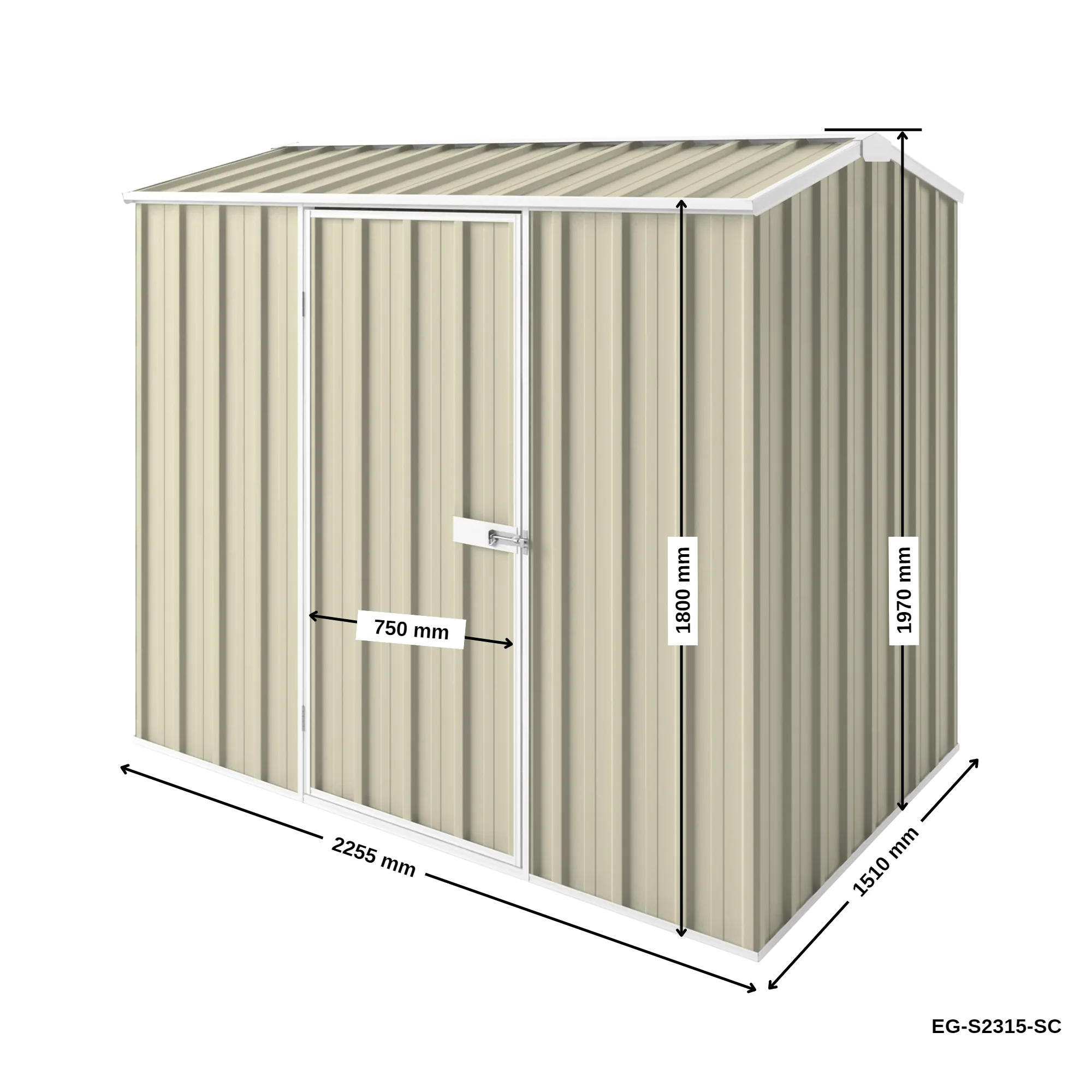 2.25m x 1.5m Gable Roof Garden Shed - Image 26