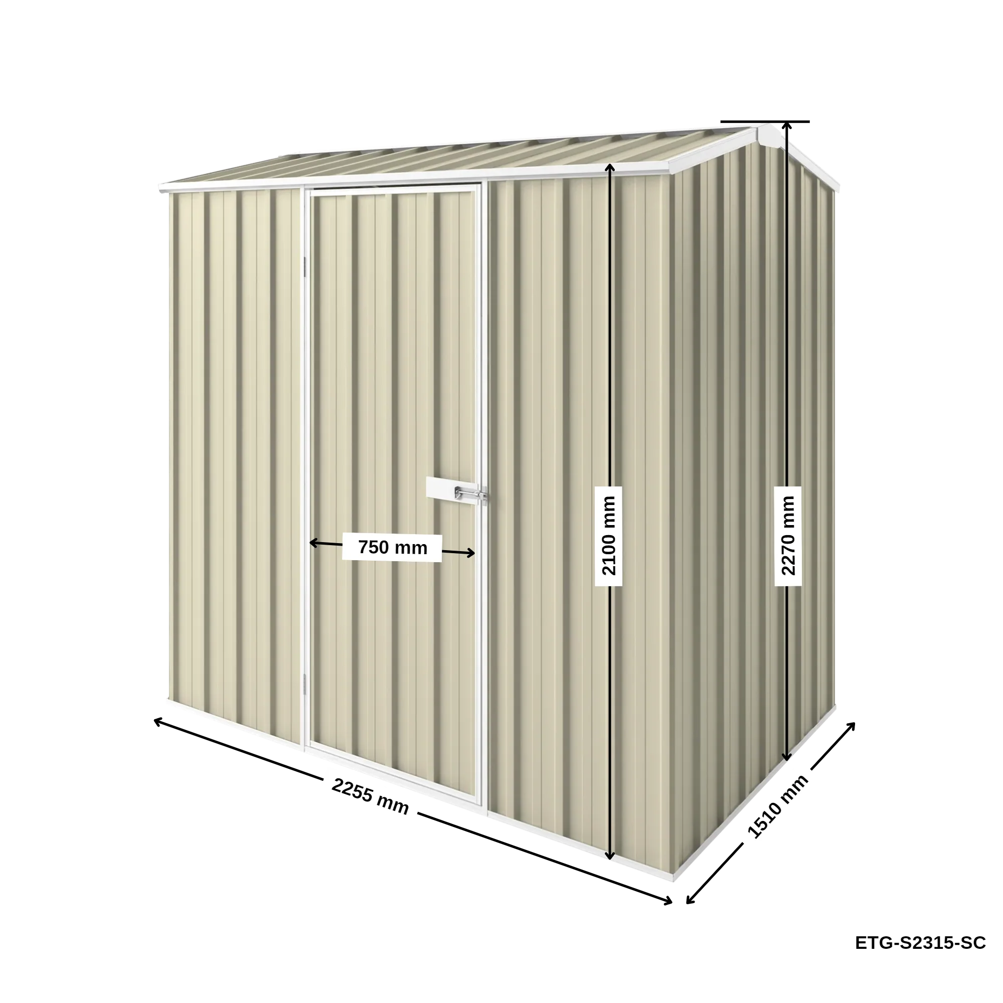 2.25m x 1.5m Gable Roof Garden Shed - Image 27