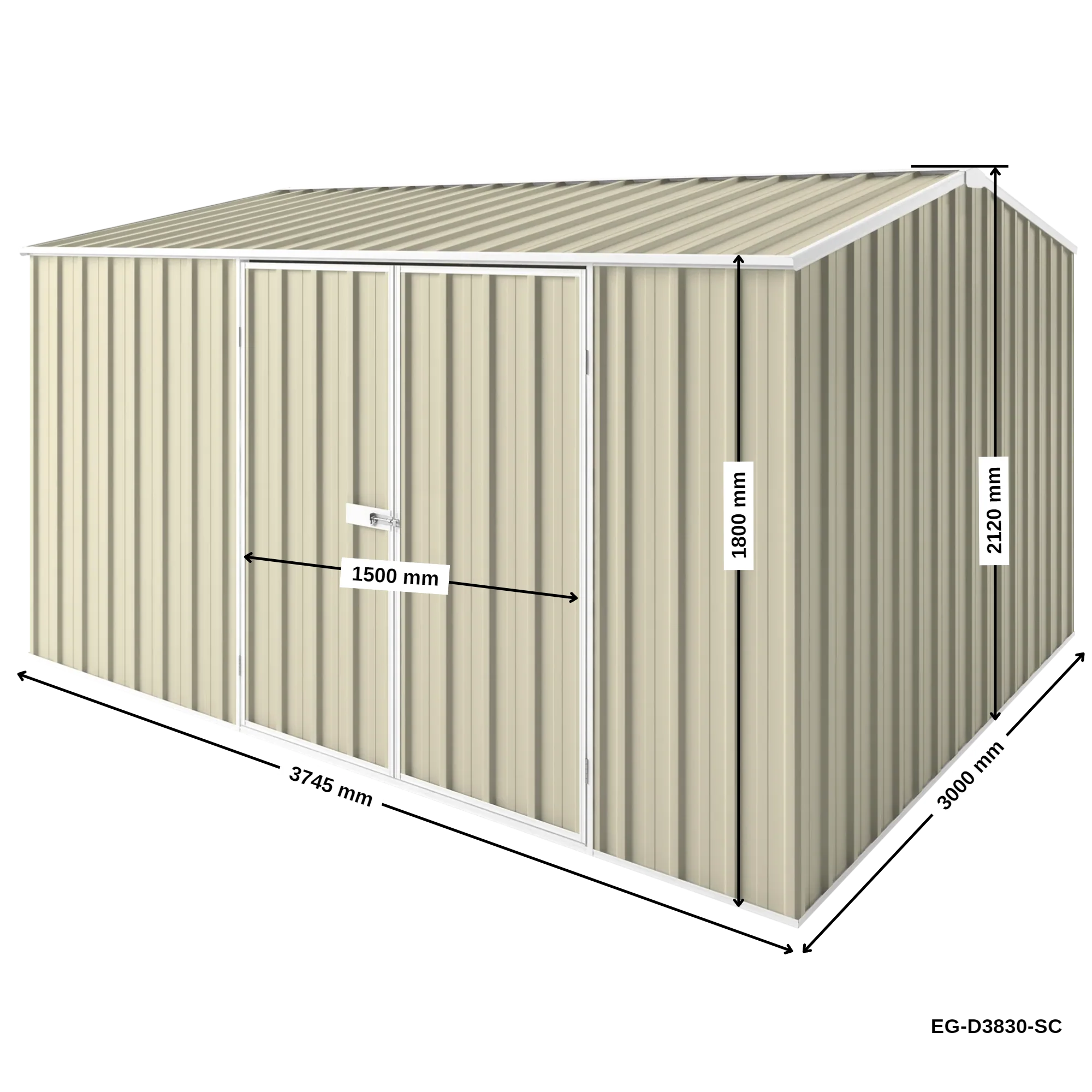 3.75m x 3m Gable Roof Garden Shed - Image 26