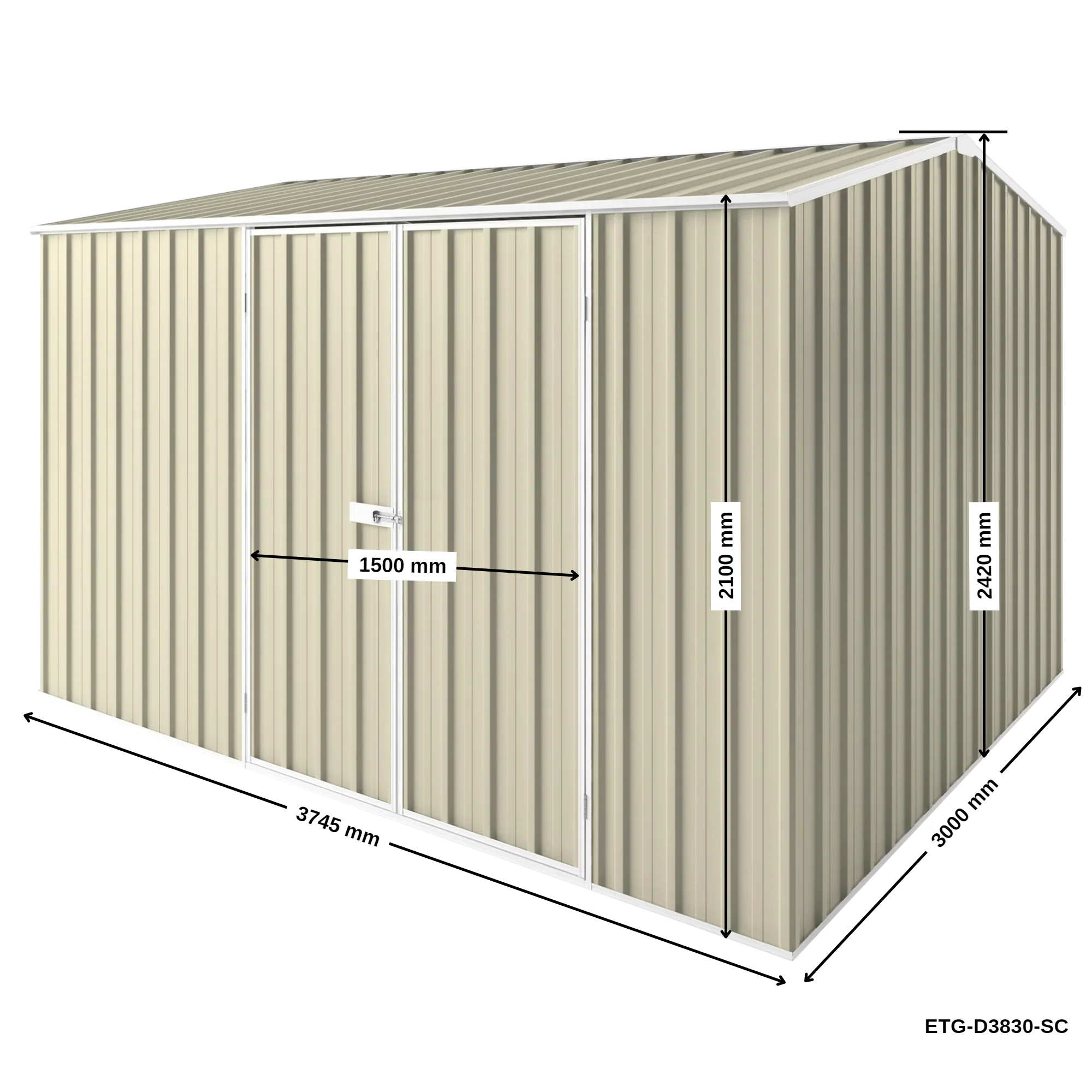 3.75m x 3m Gable Roof Garden Shed - Image 27