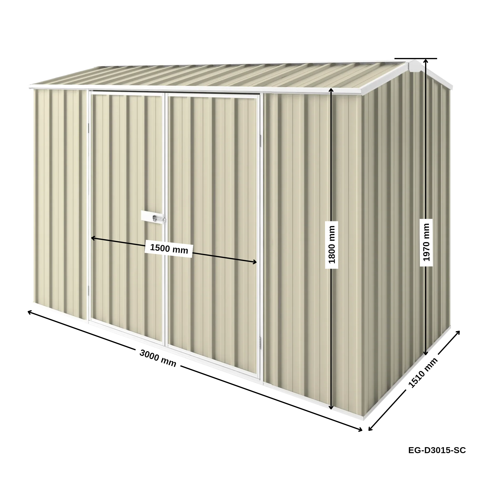 3m x 1.5m Gable Roof Garden Shed - Image 25