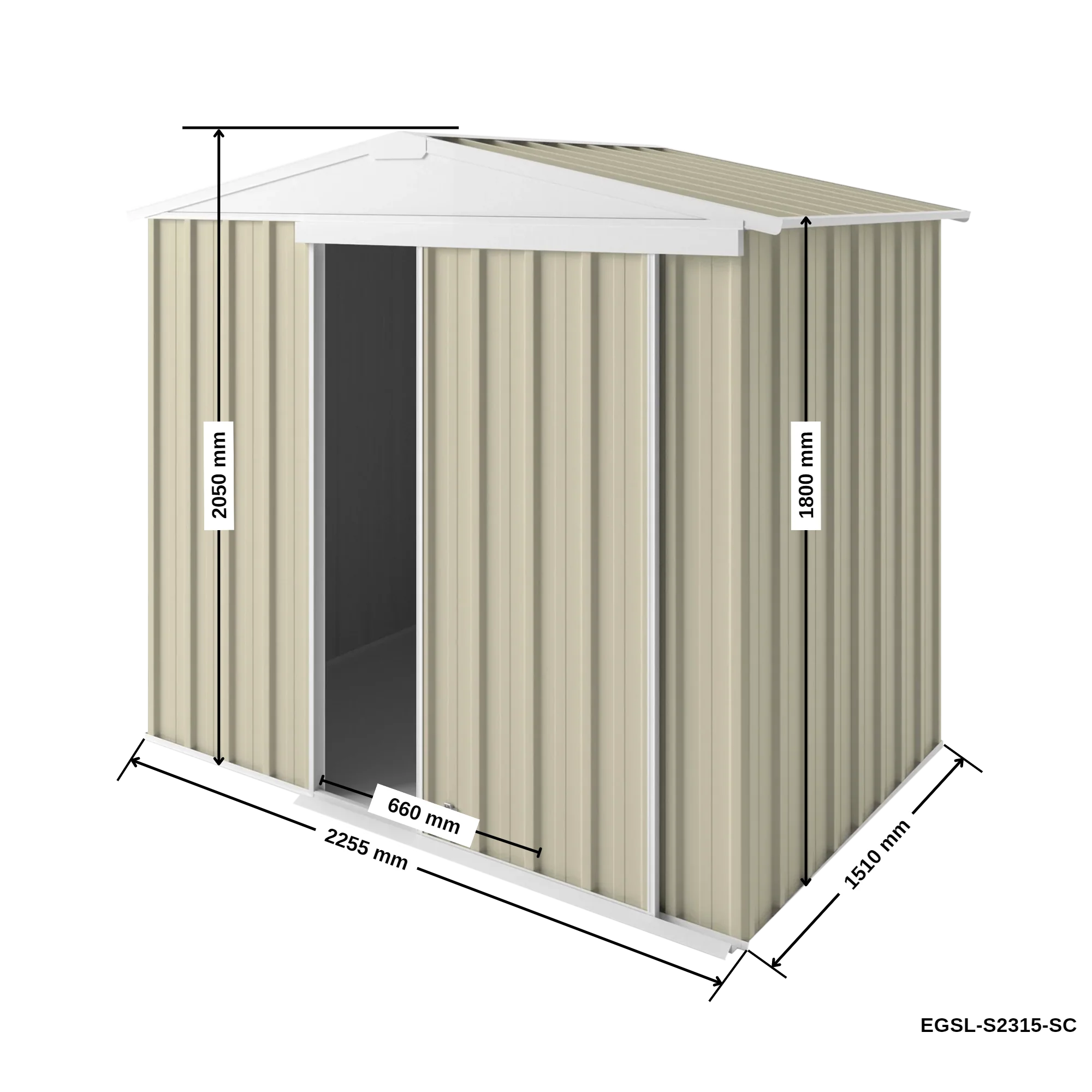 2.25m x 1.5m Gable Slider Garden Shed - Image 15