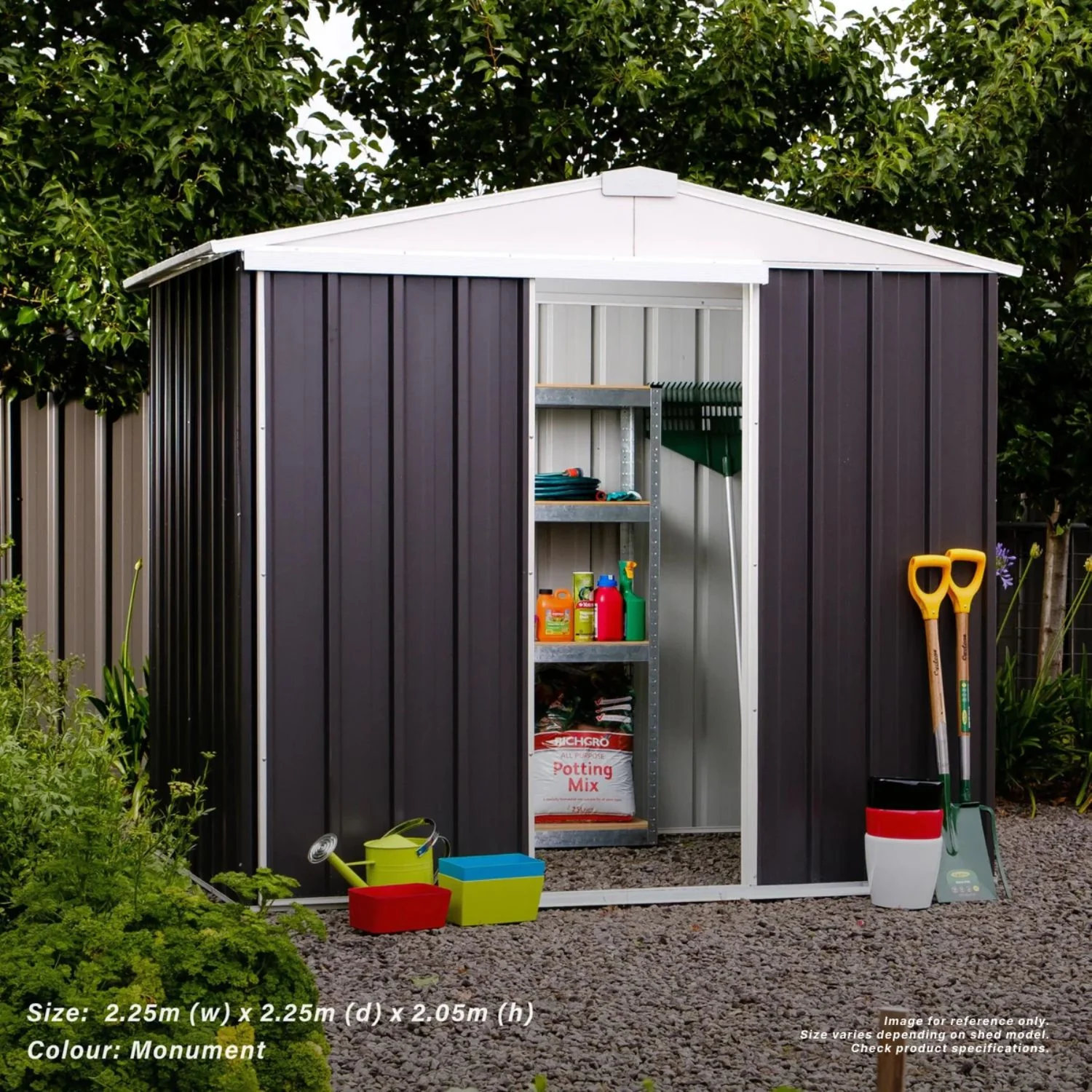 2.25m x 1.5m Gable Slider Garden Shed - Image 13