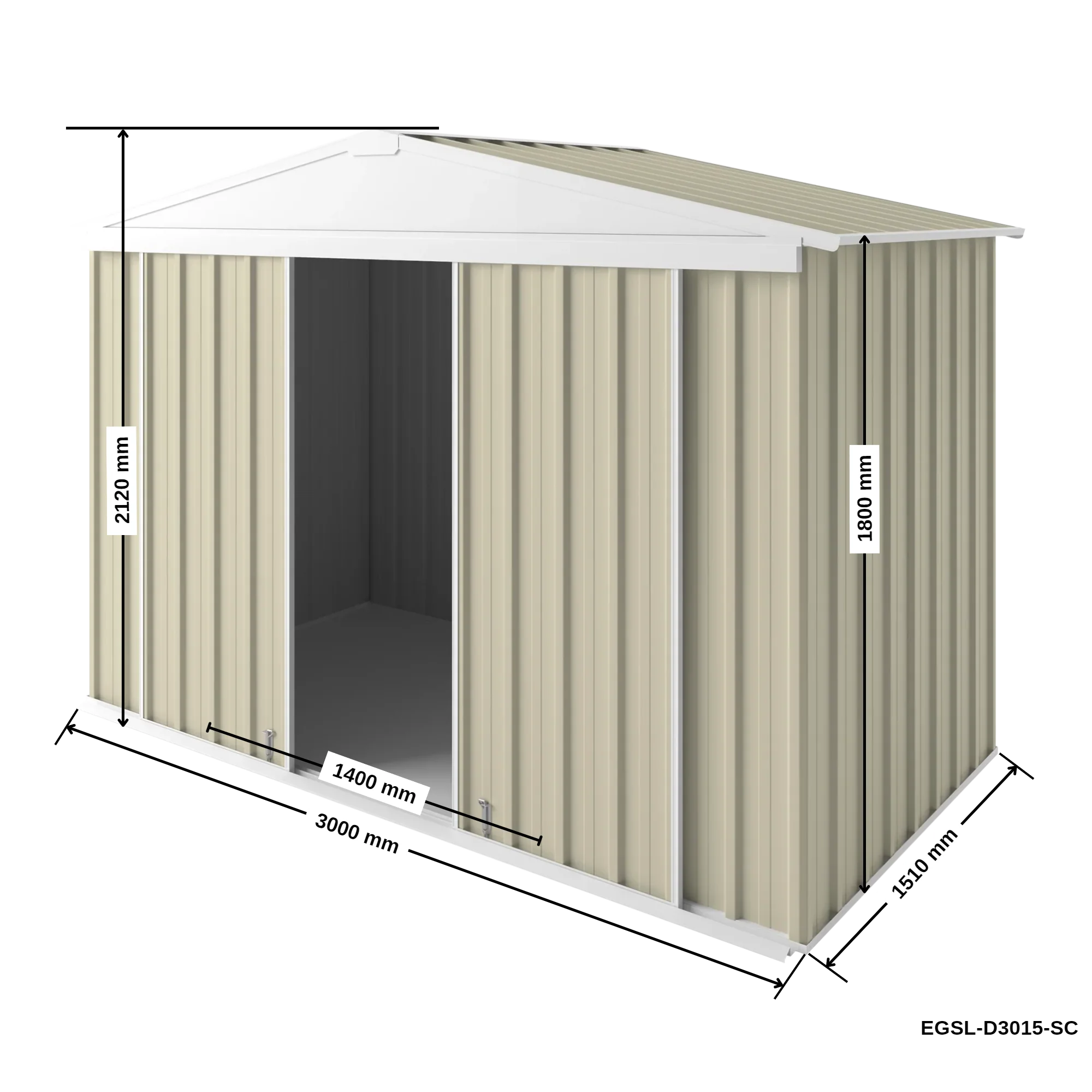 3m x 1.5m Gable Slider Garden Shed - Image 15