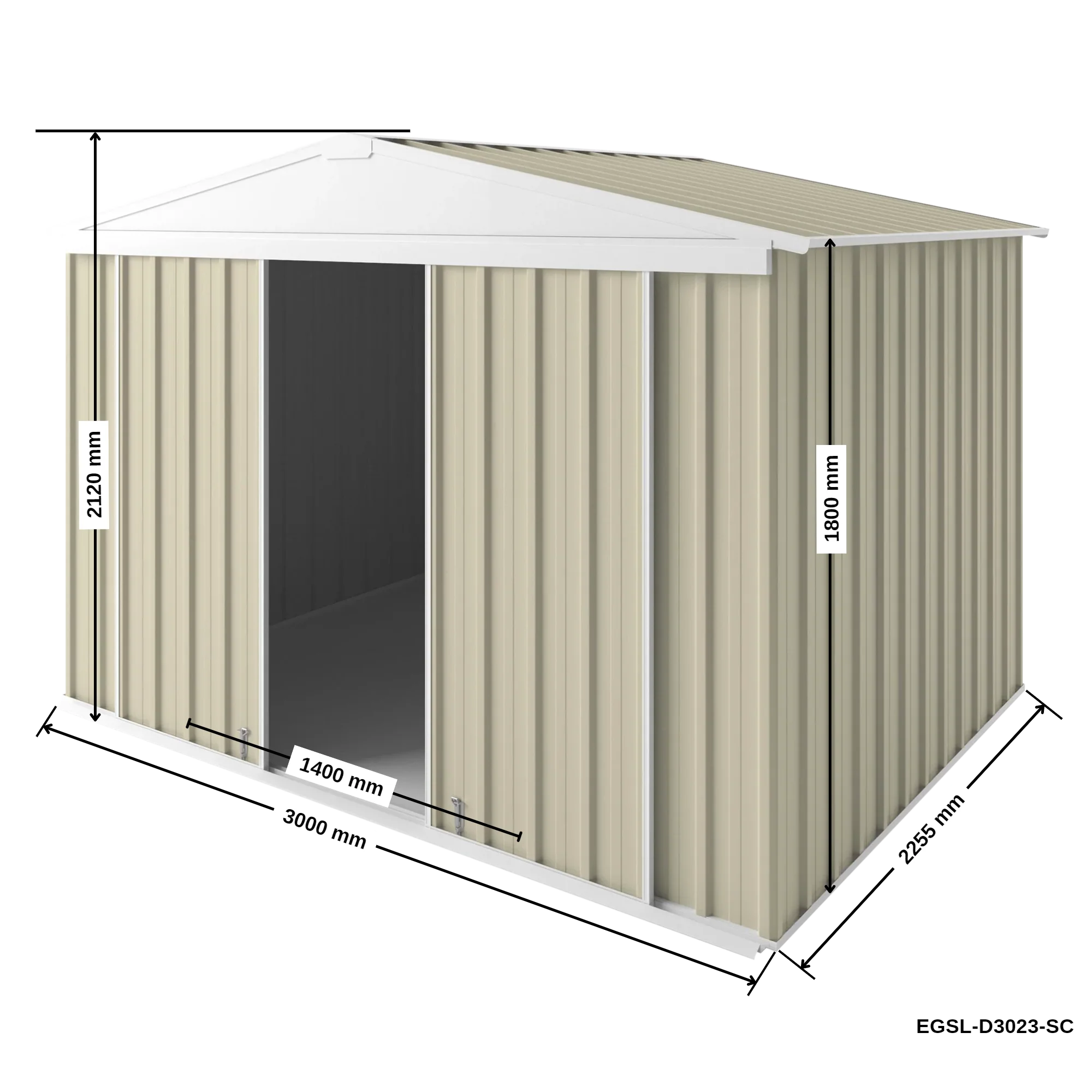 3m x 2.25m Gable Slider Garden Shed - Image 15