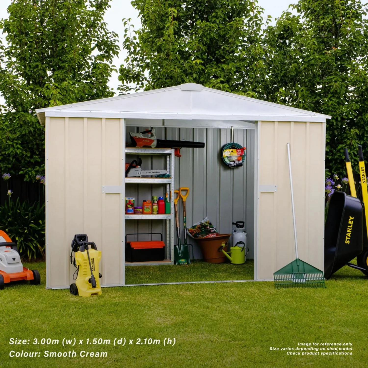 3m x 2.25m Gable Slider Garden Shed - Image 13