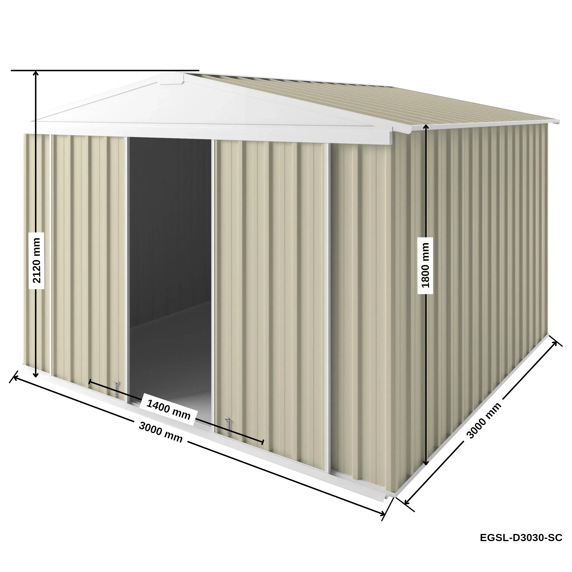 3m x 3m Gable Slider Garden Shed - Image 15