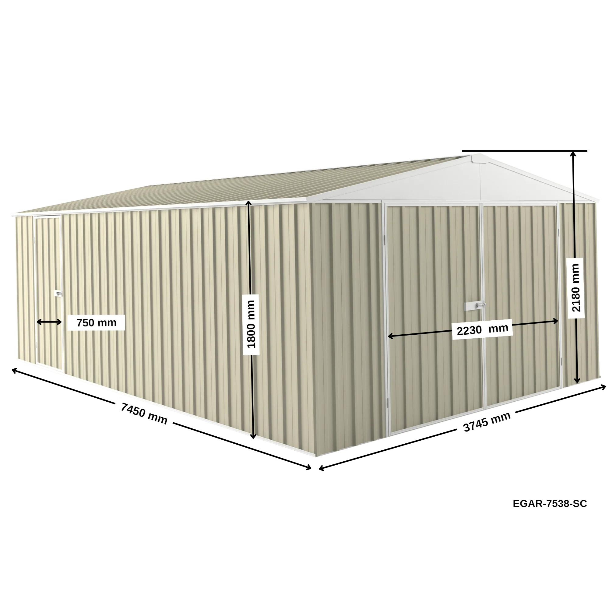 3.75m x 7.5m Garage Shed - Image 27