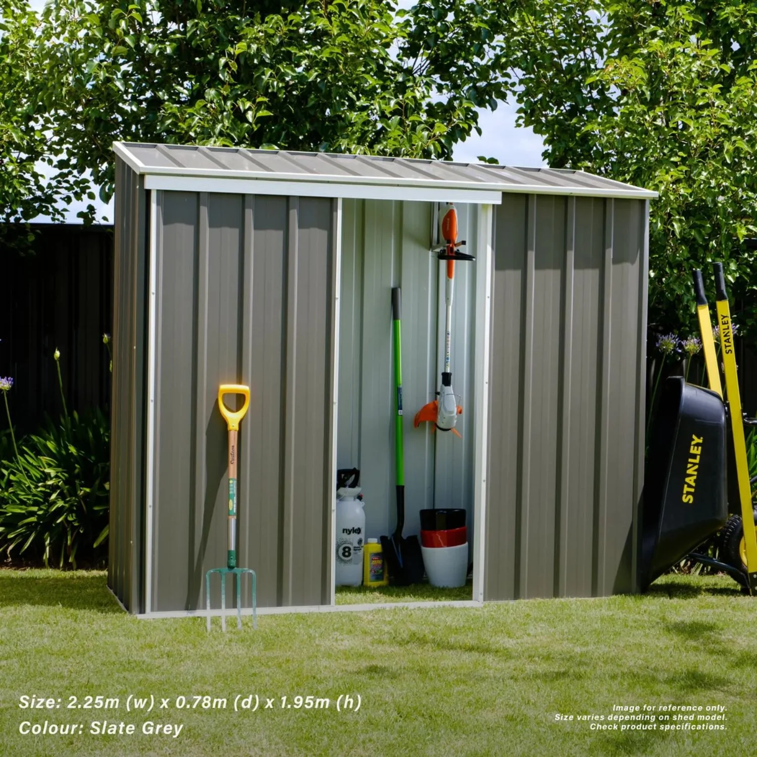 1.5m x 0.78m Narrow Slider Garden Shed - Image 13