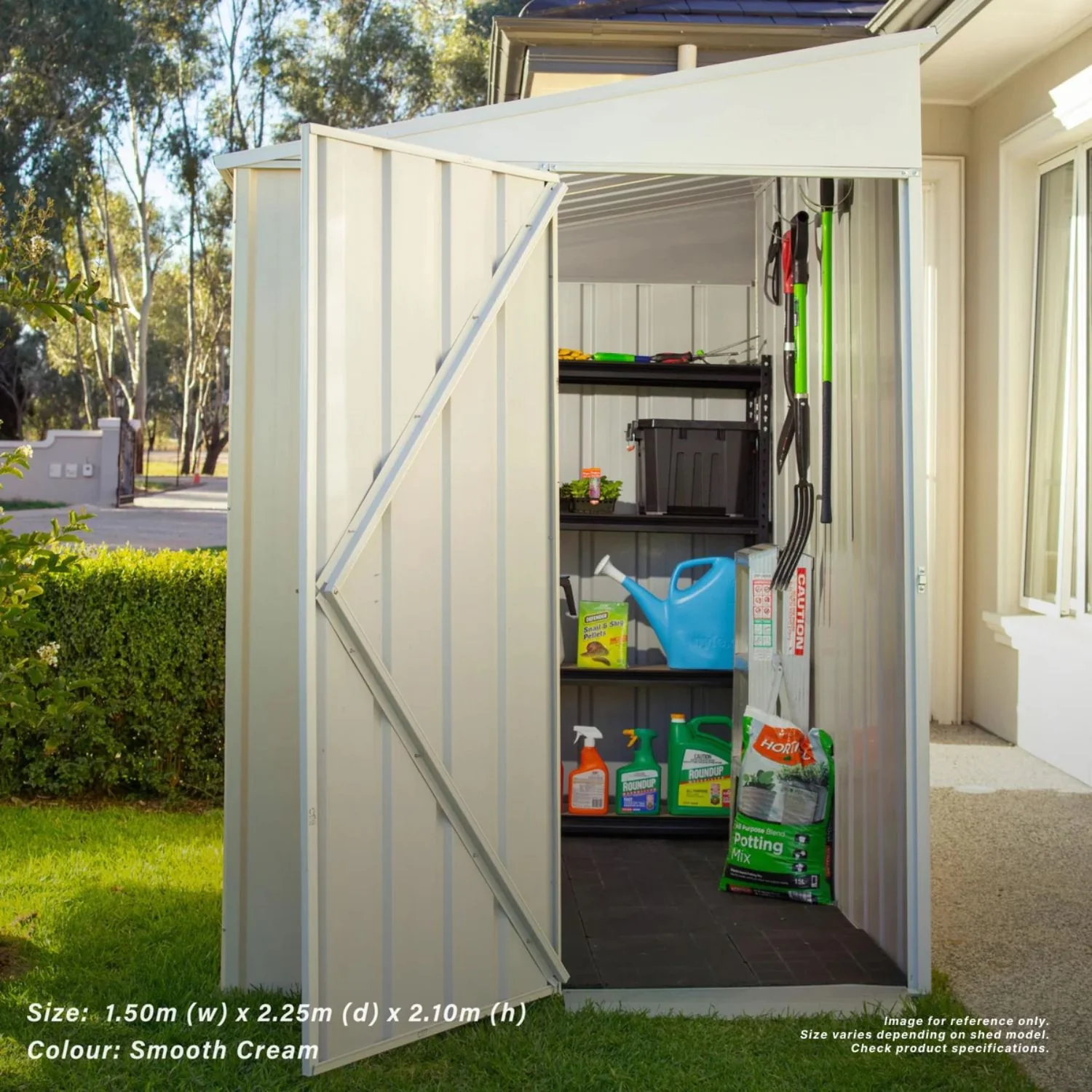 1.5m x 3.75m x 2.1m Skillion Roof Garden Shed - Image 14