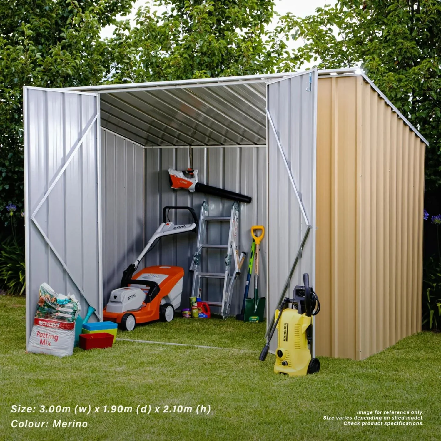 3m x 1.5m x 2.1m Skillion Roof Garden Shed - Image 13